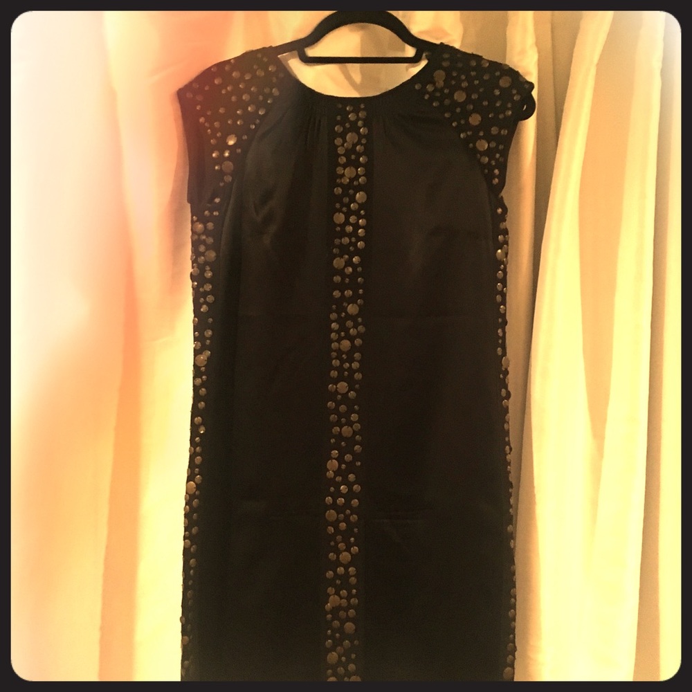 Adam Lippes 100% silk black mini dress